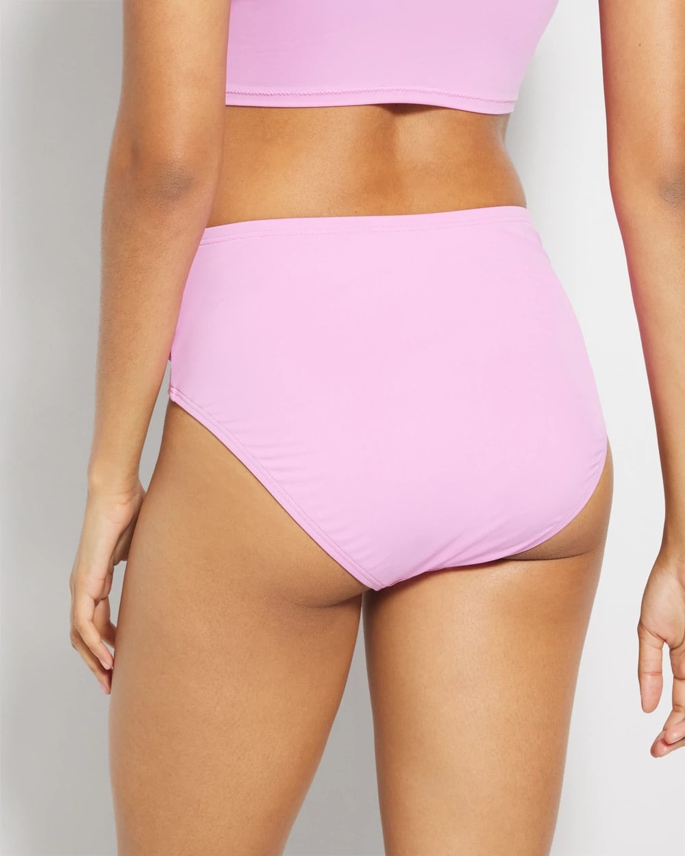 META MAUVE - Ruched High-Waist Bikini Bottom | Soma