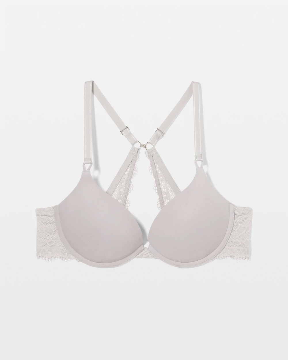 GRAY GLASS - Push-Up Plunge Bra with Lace | Soma