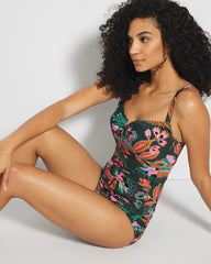 PARROT-ISE LUSH EMERALD - Ruched Side Bikini Bottom | Soma