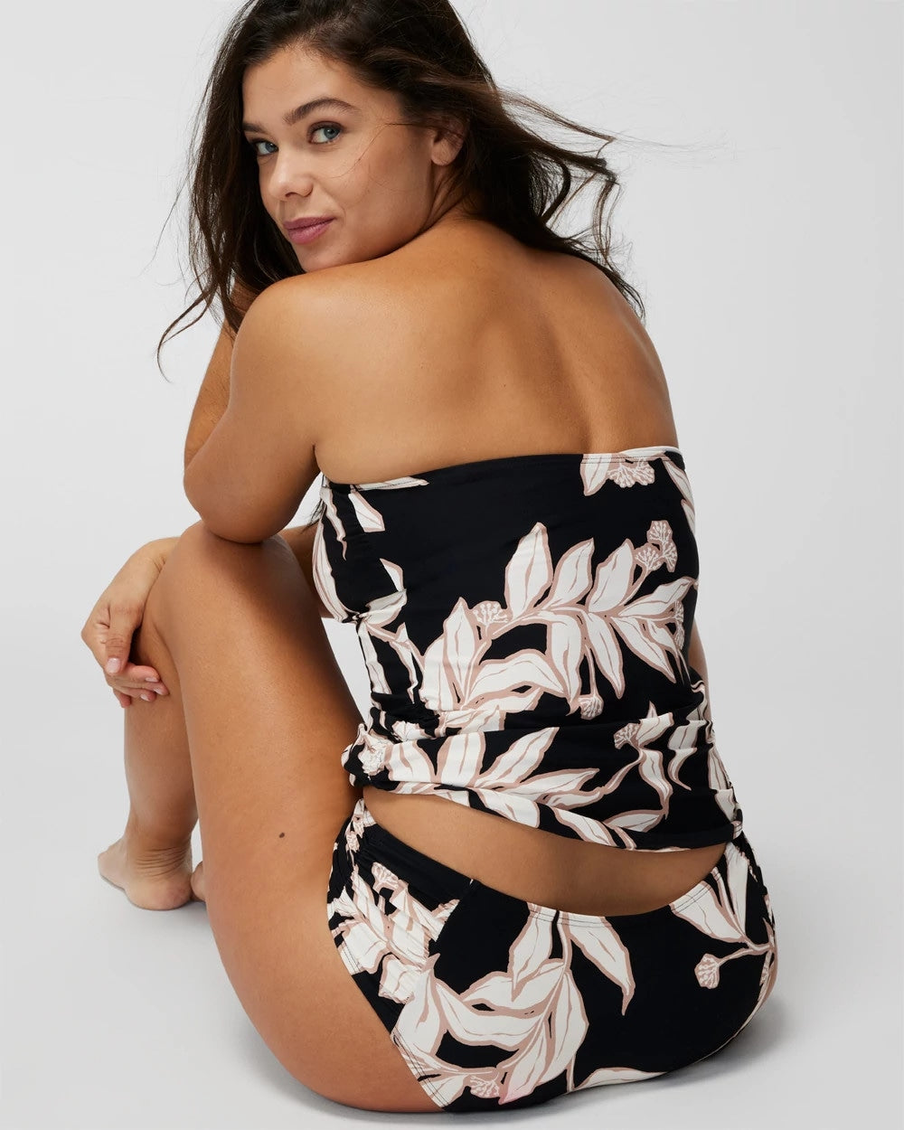 LEAF IT BE BLACK MINI - Ruched Bikini Bottoms | Soma