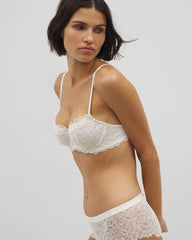 IVORY - Soma Balconette Unlined Bra with Lace | Soma