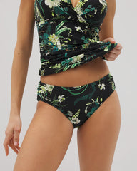 TROPICAL TWIST BLACK - Ruched Side Bottom | Soma
