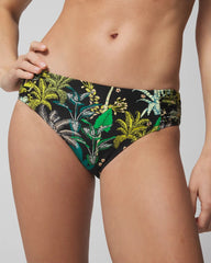 OASIS PALMS BLACK - Ruched Bikini Bottoms | Soma