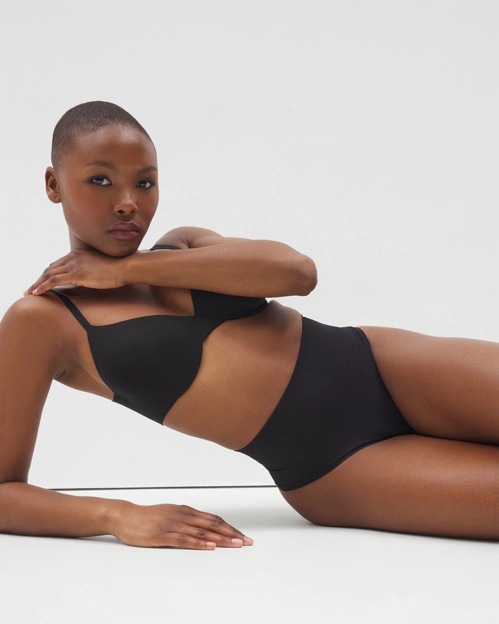 BLACK - Second Skin by Soma Mid-Level Shaping Seamless Thong | Soma