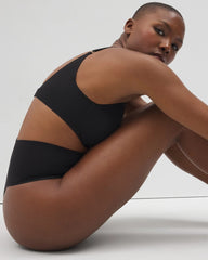 BLACK - Second Skin by Soma Mid-Level Shaping Seamless Thong | Soma