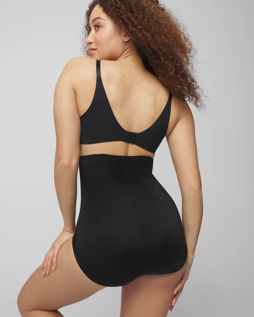 BLACK - Mid-Level Shaping Vanishing Edge High-Waist Brief | Soma
