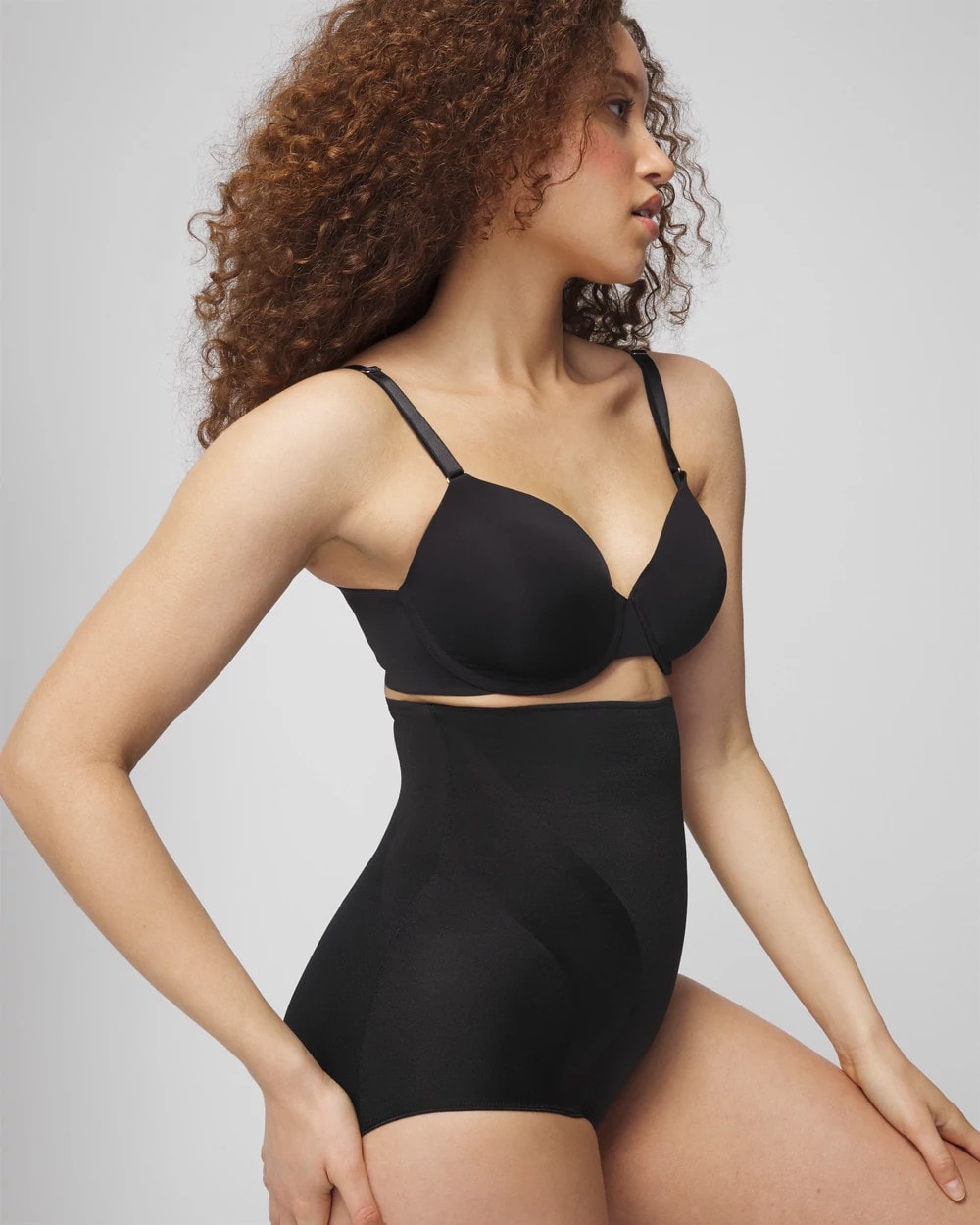 BLACK - Mid-Level Shaping Vanishing Edge High-Waist Brief | Soma