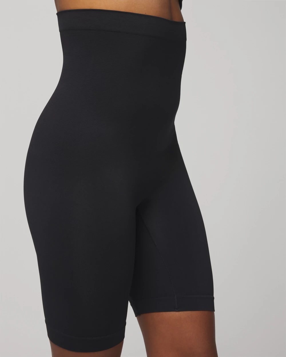 BLACK - Mid-Level Shaping Seamless High-Waist Thigh Shaper | Soma