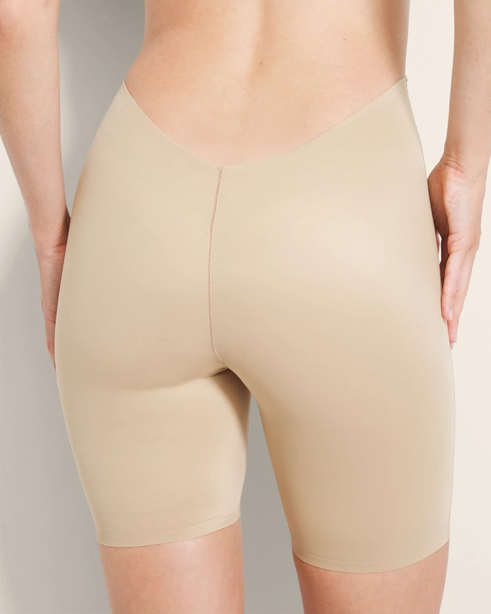 WARM AMBER - Mid-Level Shaping Vanishing Edge Low Back Shorts | Soma