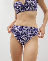 TROPIC TILES TRUE BLUE - Ruched High-Waist Bikini Bottom | Soma