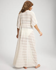 COCONUT WATER - Sunkissed Crochet Open-Front Caftan | Soma