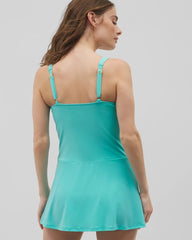 CARIBBEAN TEAL - Beyond Control Grommets Swim Dress | Soma