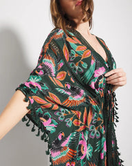 PARROT-ISE LUSH EMERALD - Tie-Front Cover-Up | Soma