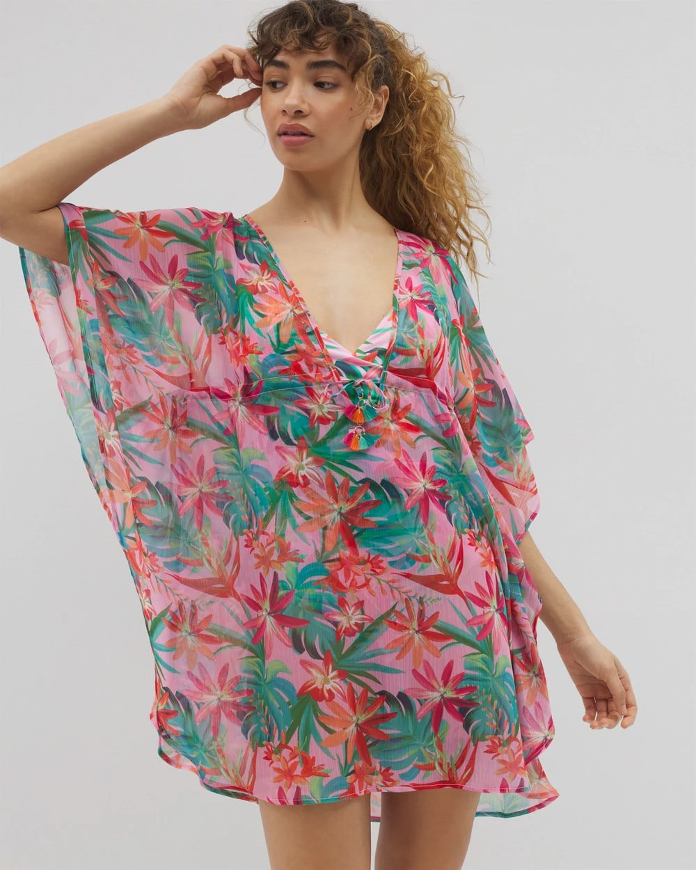 MULTI - Everything Under the Sun Chiffon Caftan | Soma