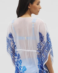 WHITE MULTI - Beyond Control Sea Life Chiffon Caftan | Soma