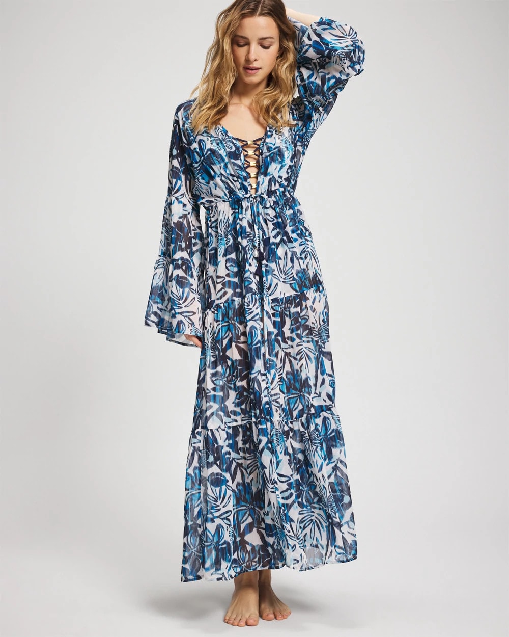 MULTI - Turning Tides Keep It Moving Chiffon Dress | Soma