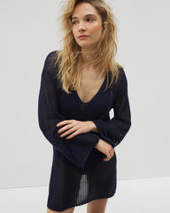NIGHTFALL NAVY - Cotton Crochet-Style Shift Cover-Up | Soma