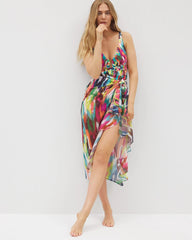 MULTI - Keep It Moving Chiffon Ruffle Sarong | Soma