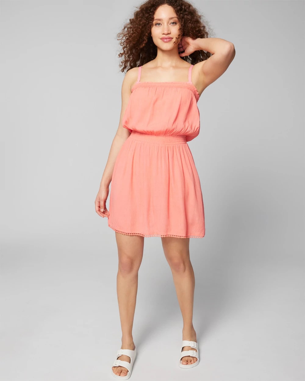 SHELL PINK - Bandeau Pom-Trim Cover-Up | Soma