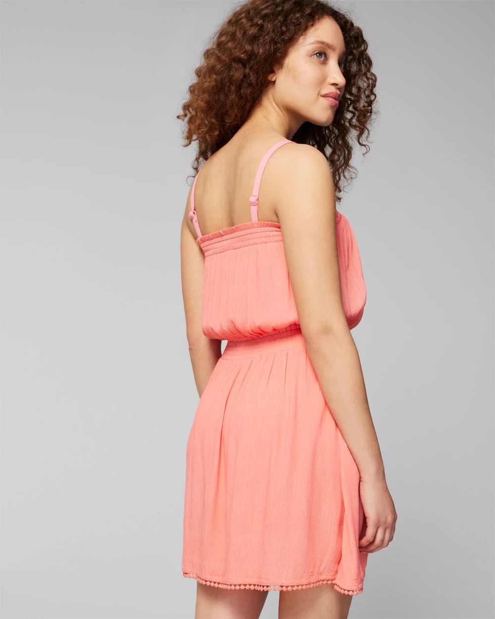SHELL PINK - Bandeau Pom-Trim Cover-Up | Soma