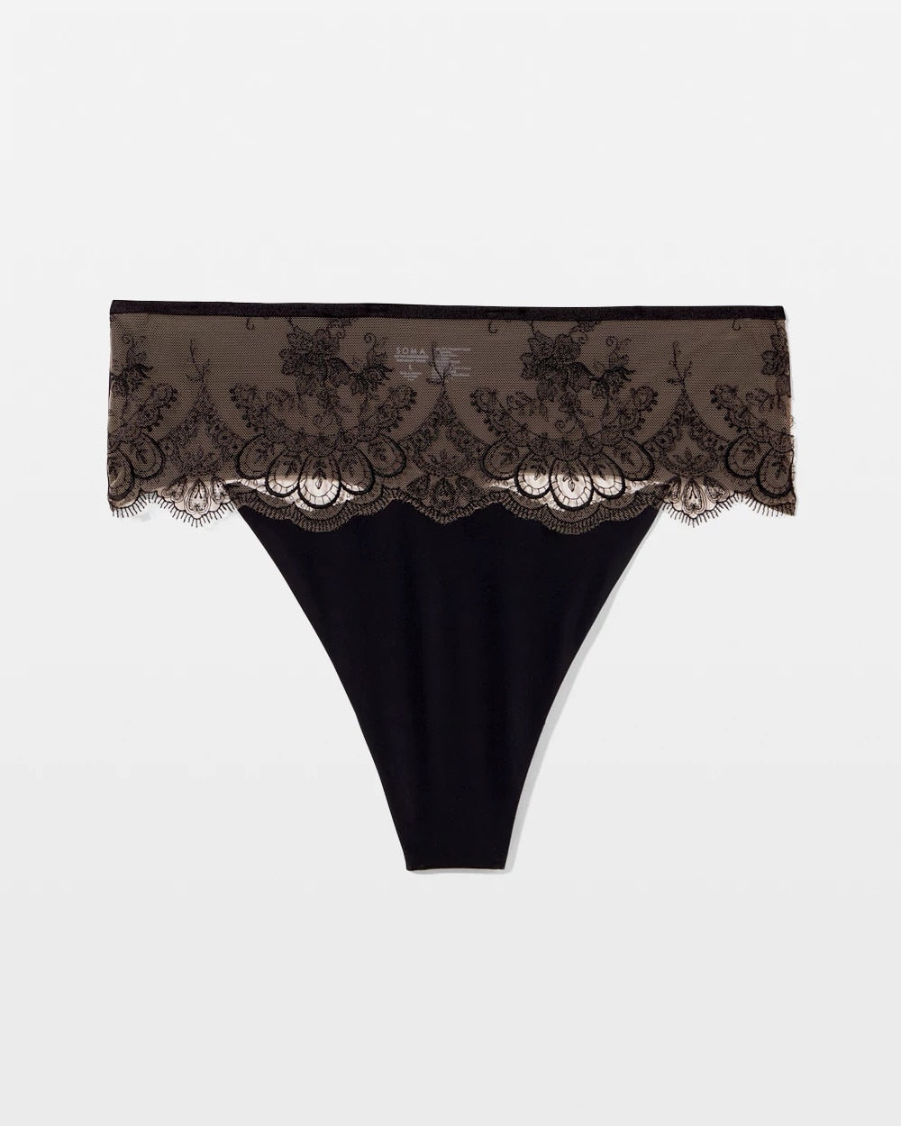 - Tattoo Lace Embroidered High Waist Thong Panty | Soma