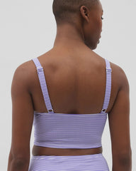 BLUE SEERSUCKER - Seersucker V-Wire Cropped Bikini | Soma