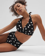 MOVEMENT DOT MINI B - Ruched High-Waist Bikini Bottom | Soma