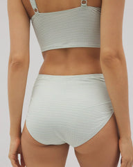 GREEN SEERSUCKER - Seersucker High-Waist Bottoms | Soma