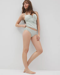 GREEN SEERSUCKER - Ruched Bikini Bottoms | Soma