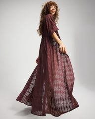 COFFEE - Sunkissed Crochet Open-Front Caftan | Soma