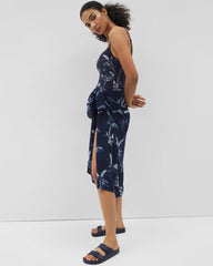 PALM TOILE NIGHTFALL NAVY - Rayon Crepe Pareo | Soma