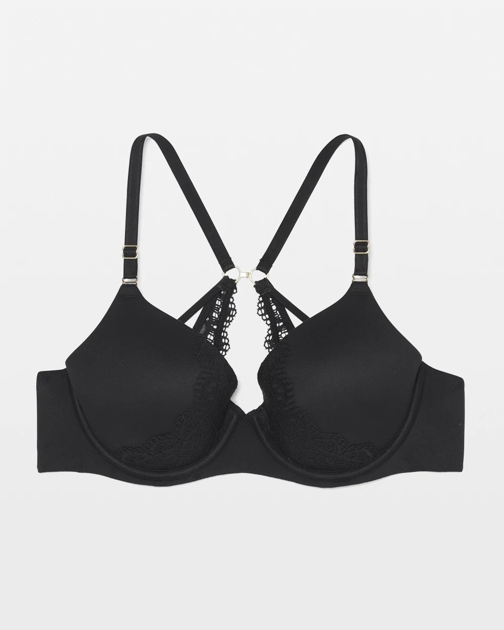 BLACK - Perfect Coverage Convertible Bra with Lace back | Soma