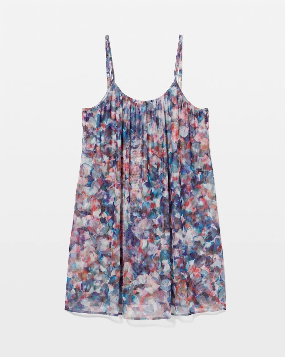 PETAL MOSAIC PETROL - Mesh Ruched Chemise | Soma